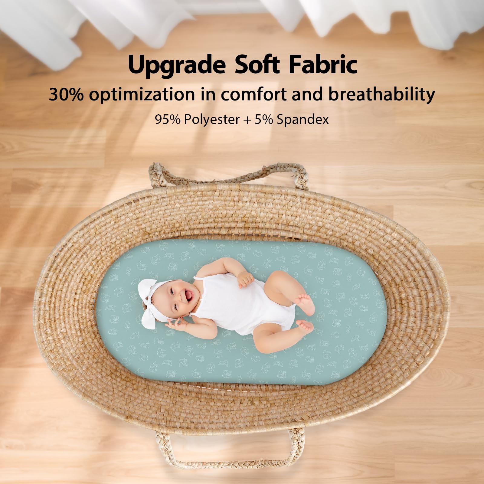 Unnivoll 4-way elastic-edge sheets stay in place for calm naps
