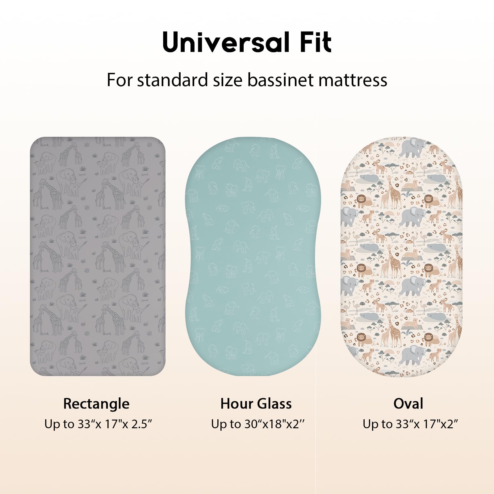 Unnivoll round-mattress sheets fit round bassinet beds securely