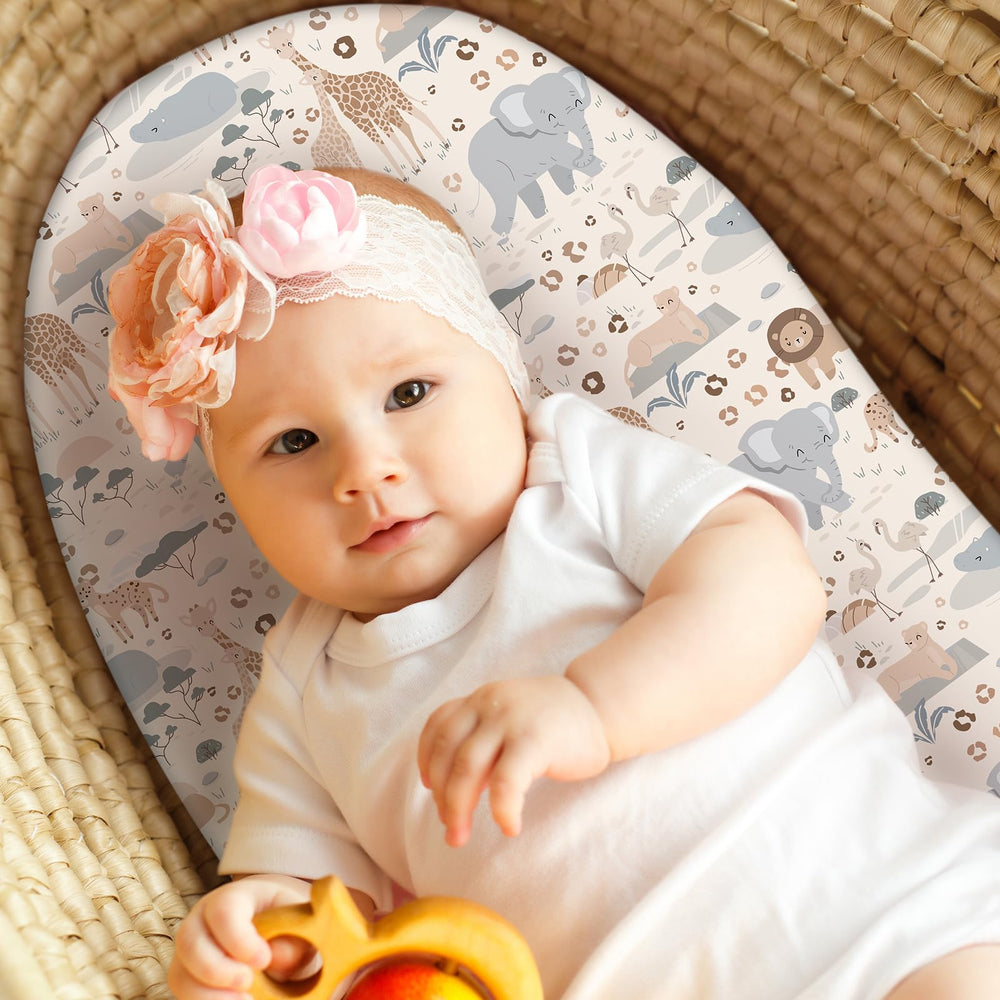 Unnivoll universal-fit rectangle bassinet sheets snugly cover mattresses