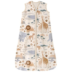 Unnivoll baby sleep sack apricot elephant front view for cozy bedtime comfort