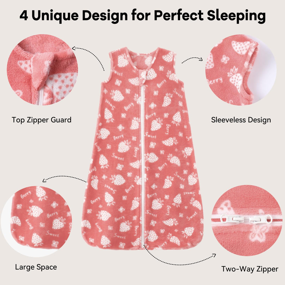 Unnivoll sleep sack chin guard protects delicate skin during zipper movement.