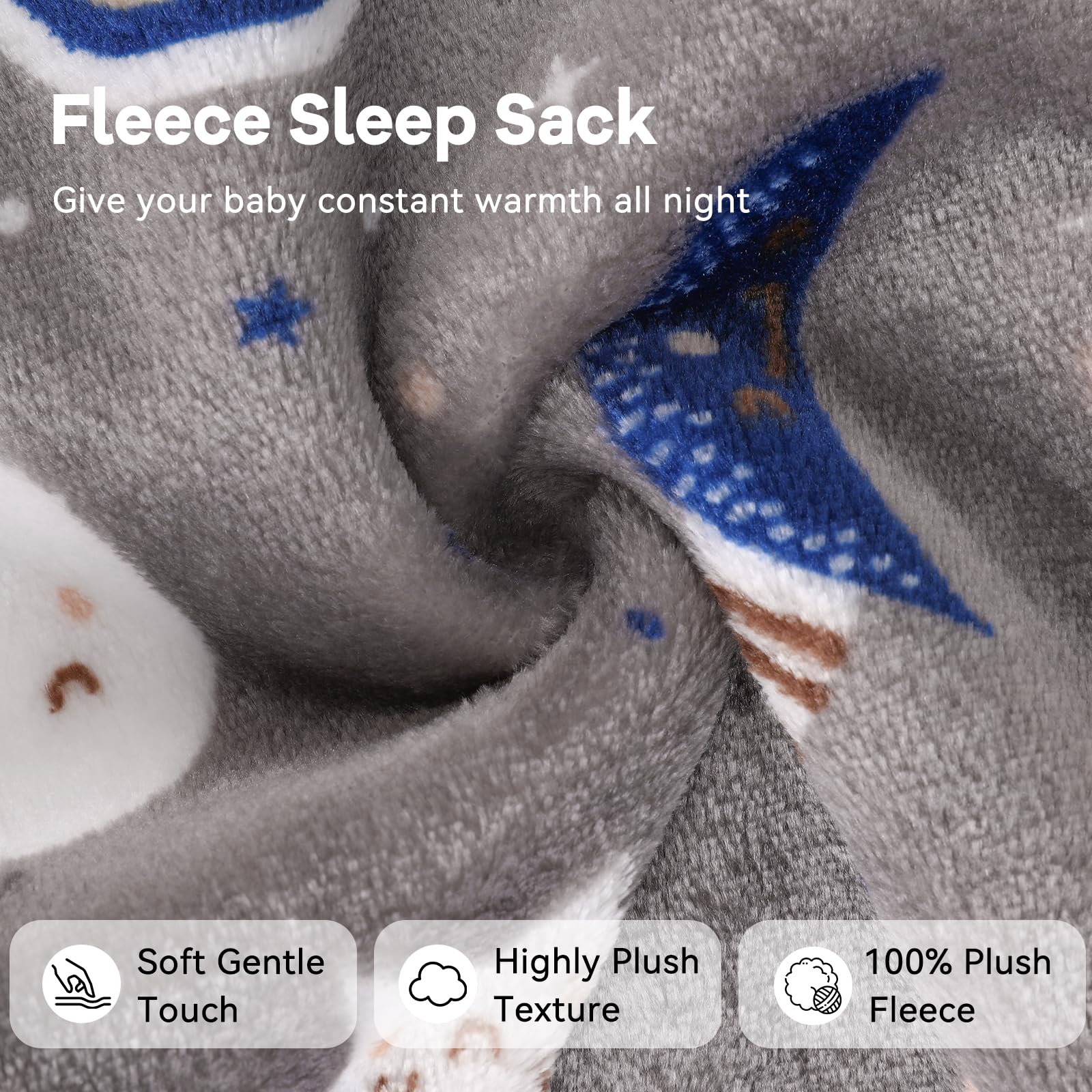 Unnivoll fleece sleep sacks sold in a pack of two for convenience.