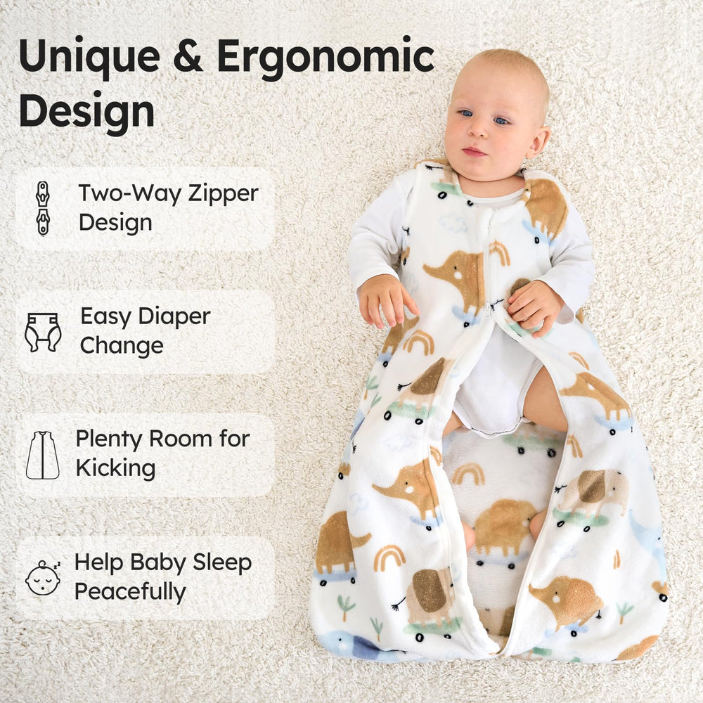 Unnivoll fleece sleep sack size chart helps choose the right fit