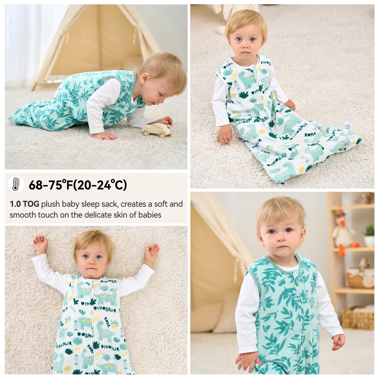 Unnivoll baby sleep sack twin-pack packaging for convenient use