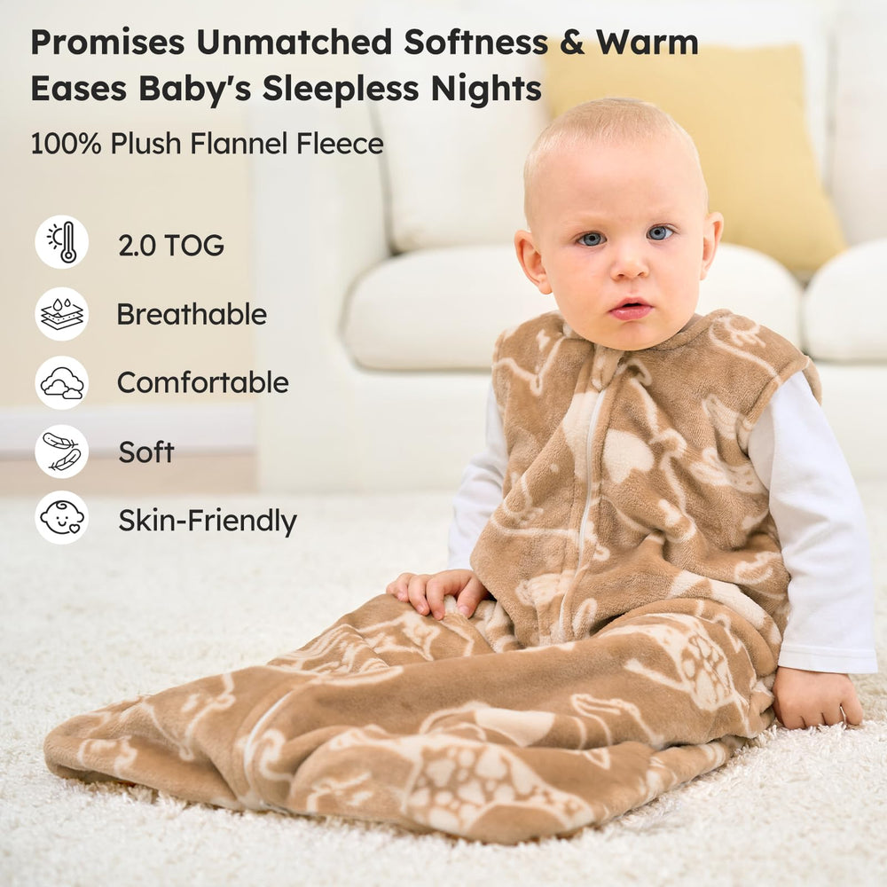 Unnivoll sleep sack 2-way zipper detail enables easy night diaper changes