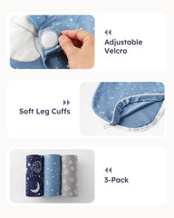 Unnivoll baby swaddles zipper design enables quick diaper changes