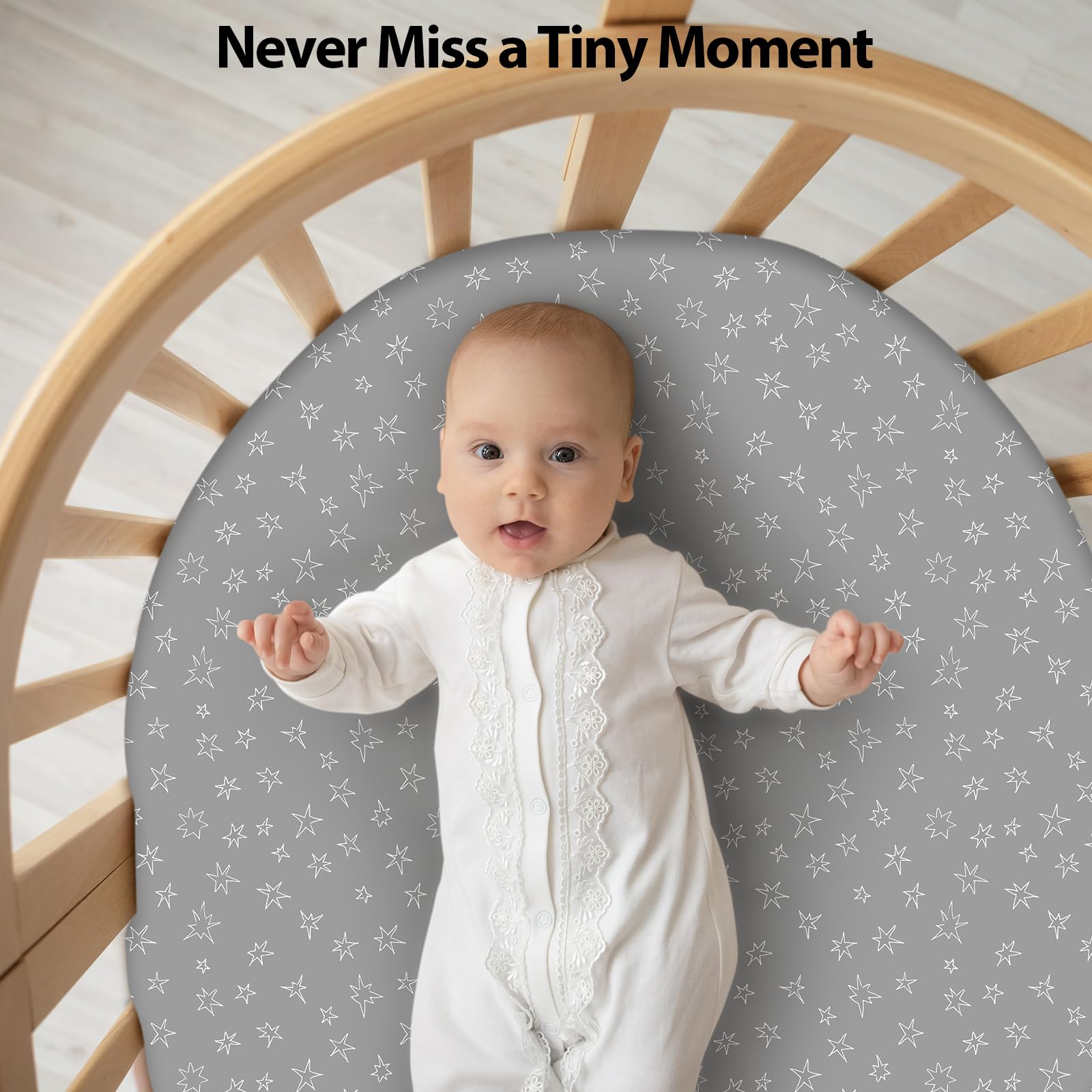 Unnivoll bassinet sheets 4-way elastic edge — easy installation and secure stay