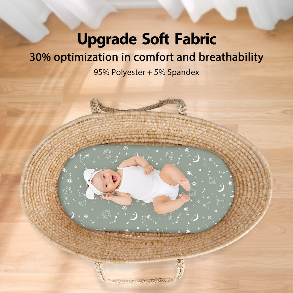 Unnivoll 4-way elastic edge sheets stay in place during naps and movement.