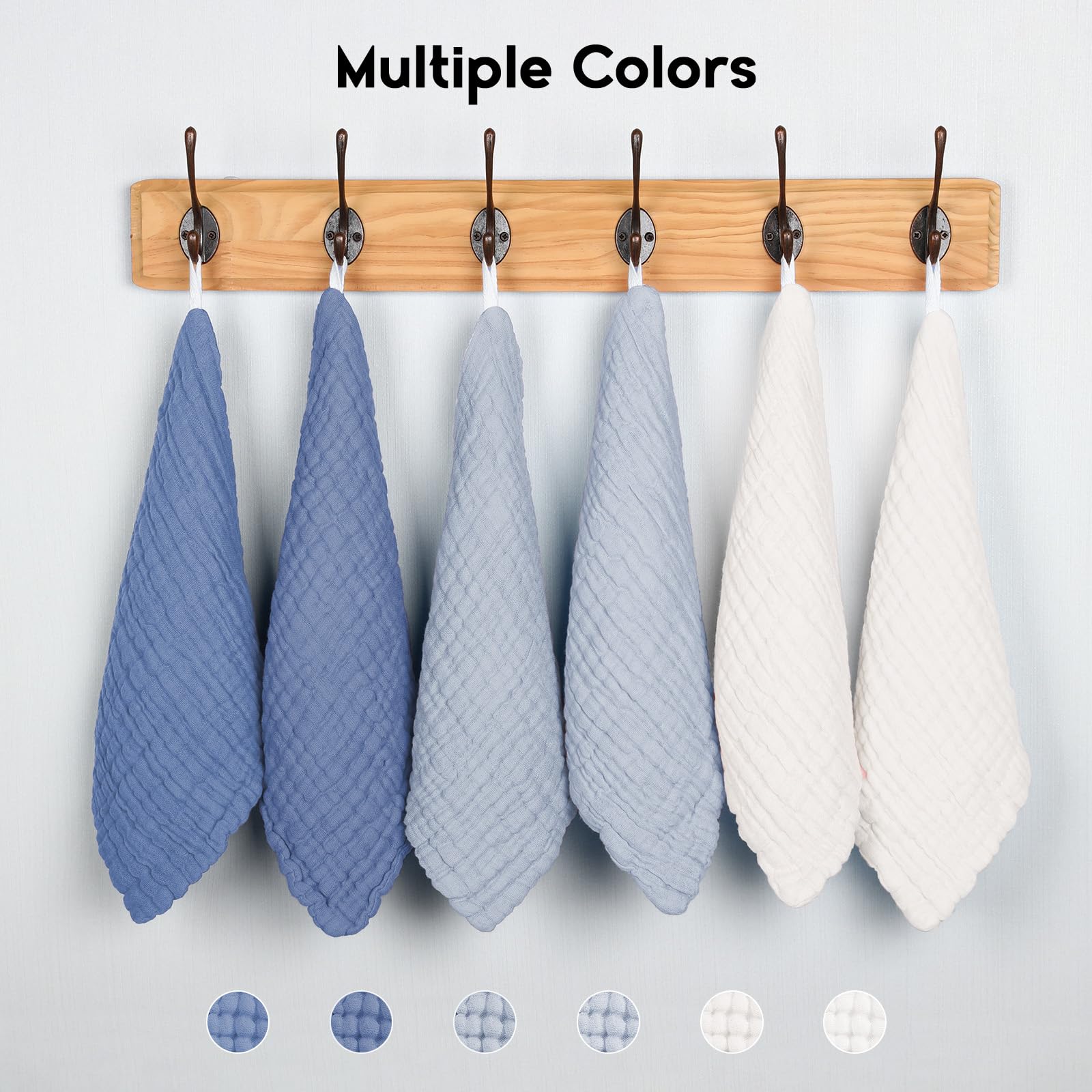 Unnivoll gradient blue washcloths, versatile for bath time and beyond