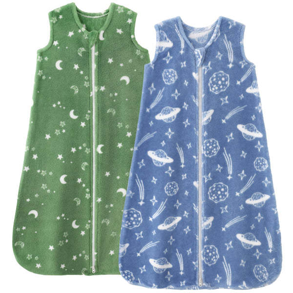Unnivoll fleece baby sleep sack 6-12 months with 2.0 tog for cozy warmth.