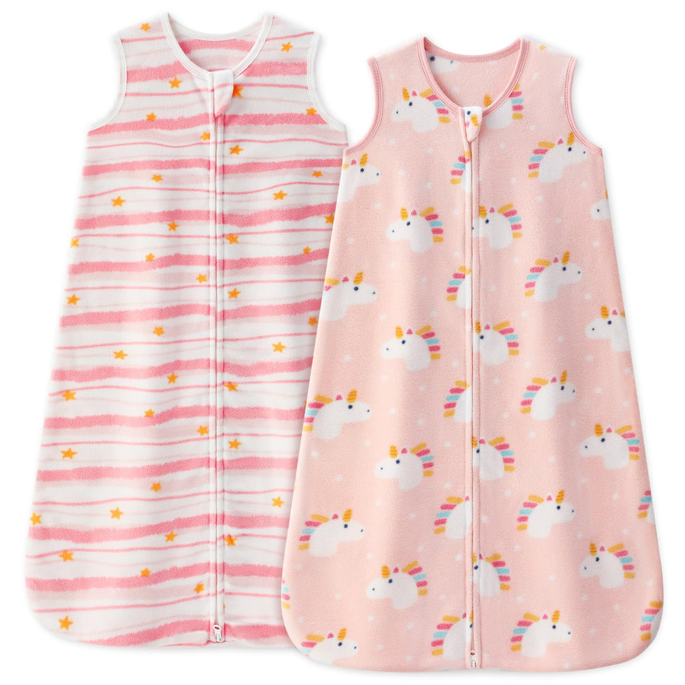 Unnivoll fleece baby sleep sack front view delivers cozy microfleece for secure nights.