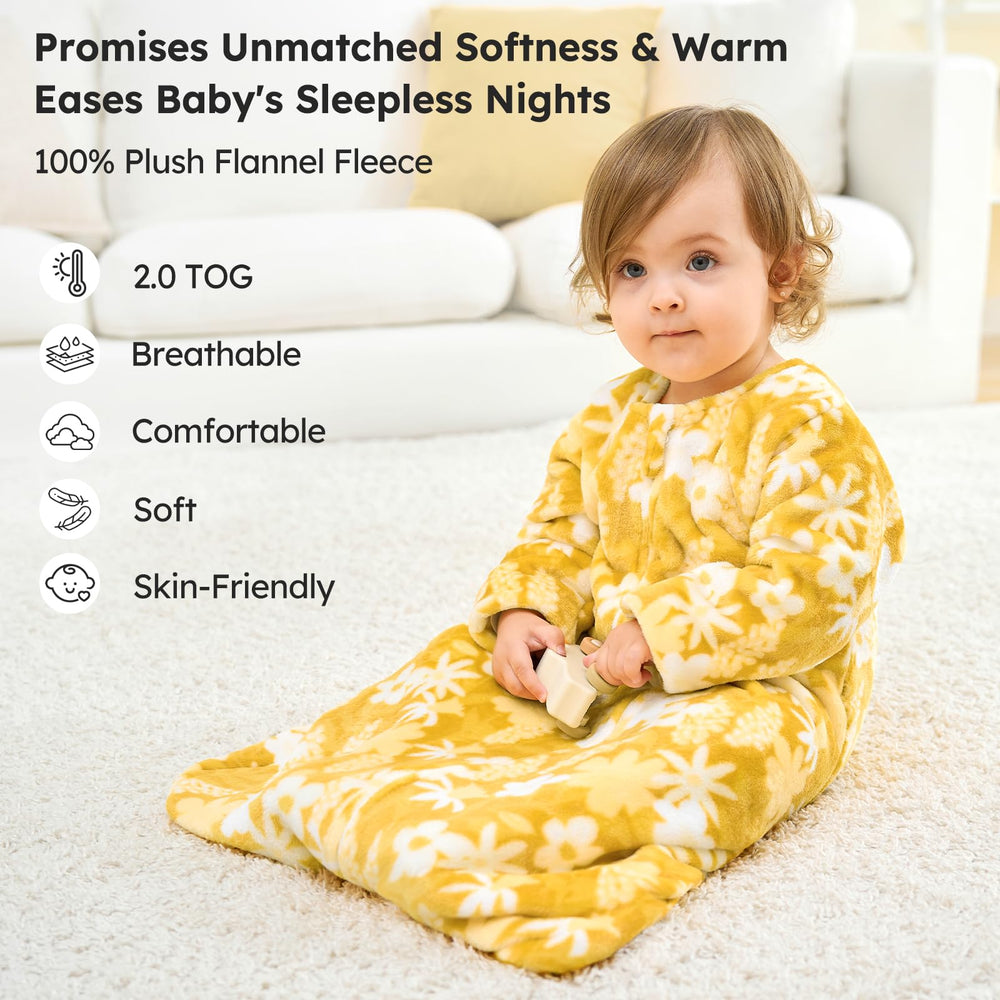 Unnivoll fleece baby sleep sack two-way zipper eases night diaper changes safely