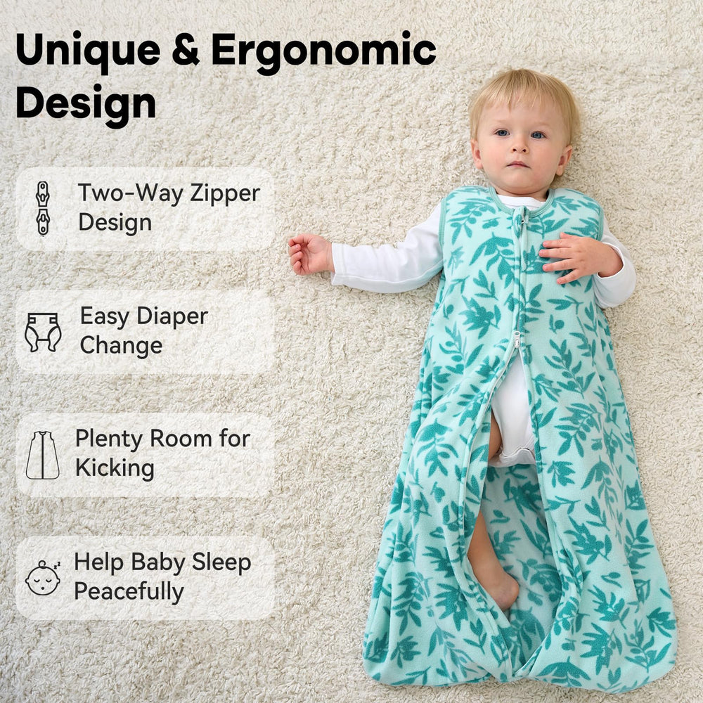 Unnivoll fleece sleep sack inner plush fabric for cozy warmth