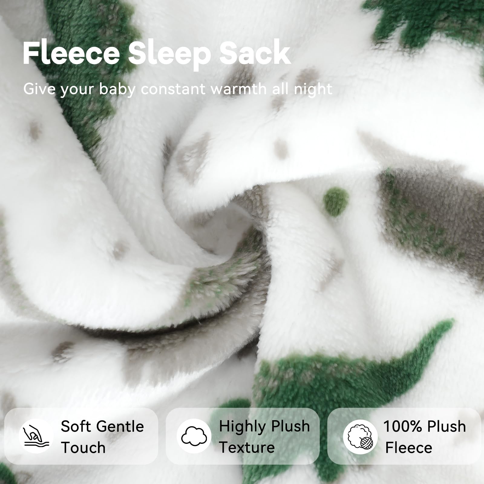 Unnivoll fleece sleep sack is machine washable and reusable.