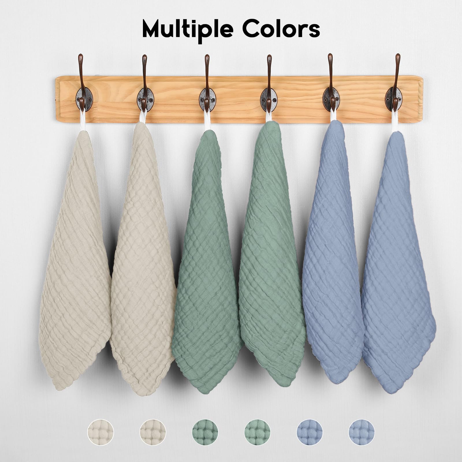 Unnivoll muslin baby washcloths reinforced edges stay neat after washing