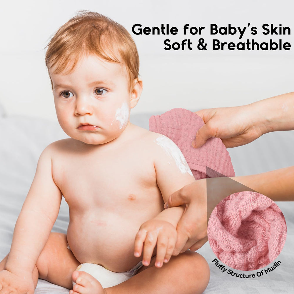 Unnivoll burp cloths offer ultra-soft surface for delicate baby skin.