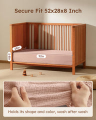 Unnivoll muslin crib sheet machine washable care for busy nurseries.