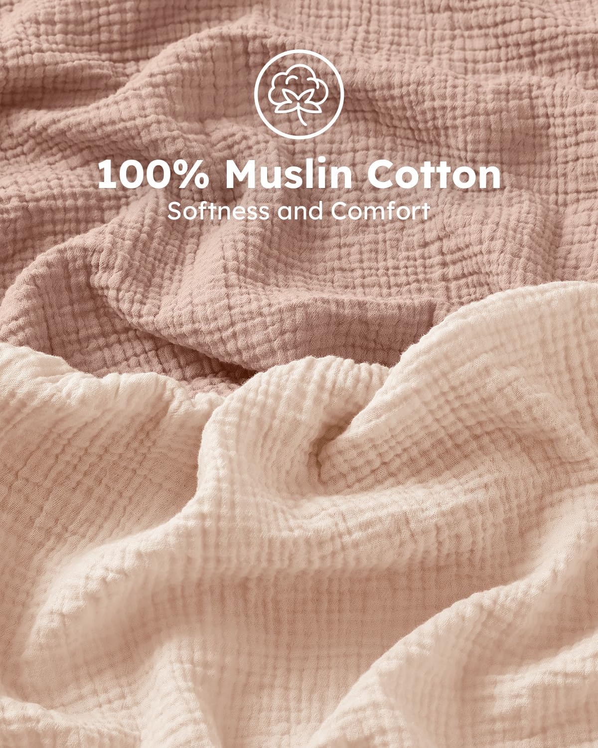 Unnivoll muslin crib sheet two-pack neutral colors for easy rotation.