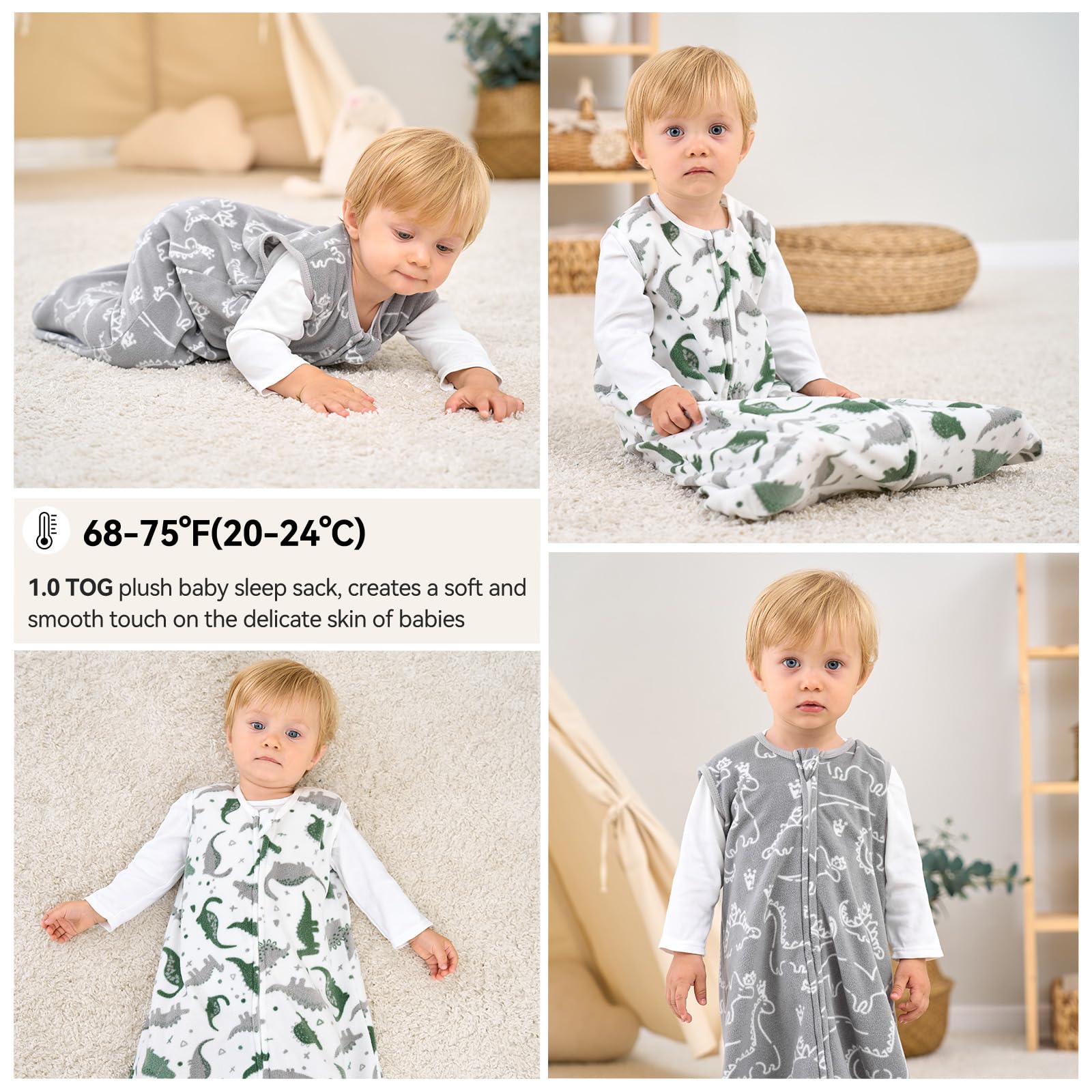 Unnivoll 12-18 months sleep sack size fits growing toddler