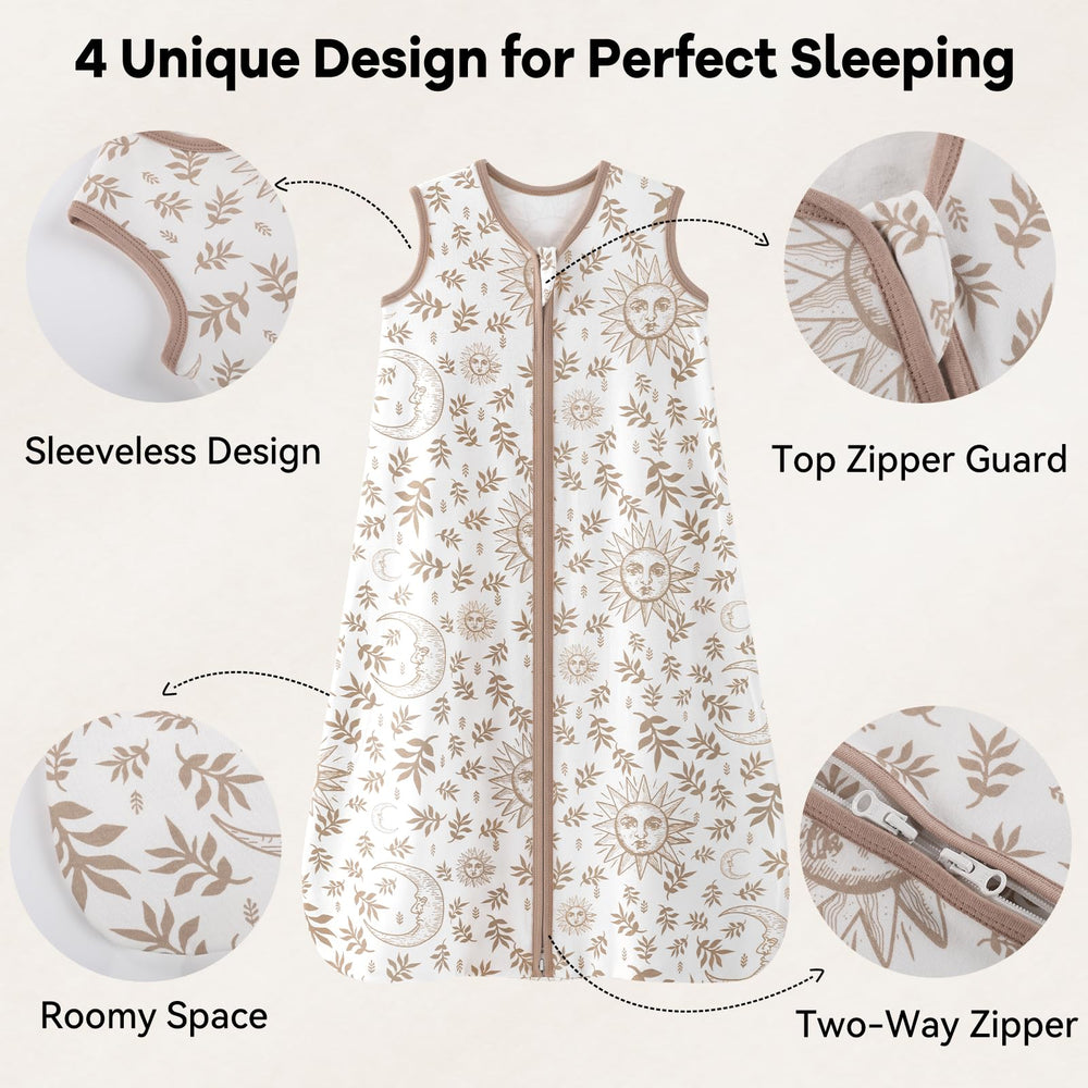 Unnivoll sleep sack 0-5tog fabric shows lightweight warmth for nurseries