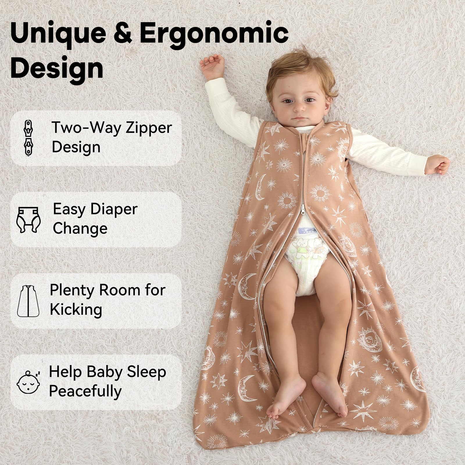 Unnivoll cotton closeup emphasizes breathable 100 percent combed cotton material