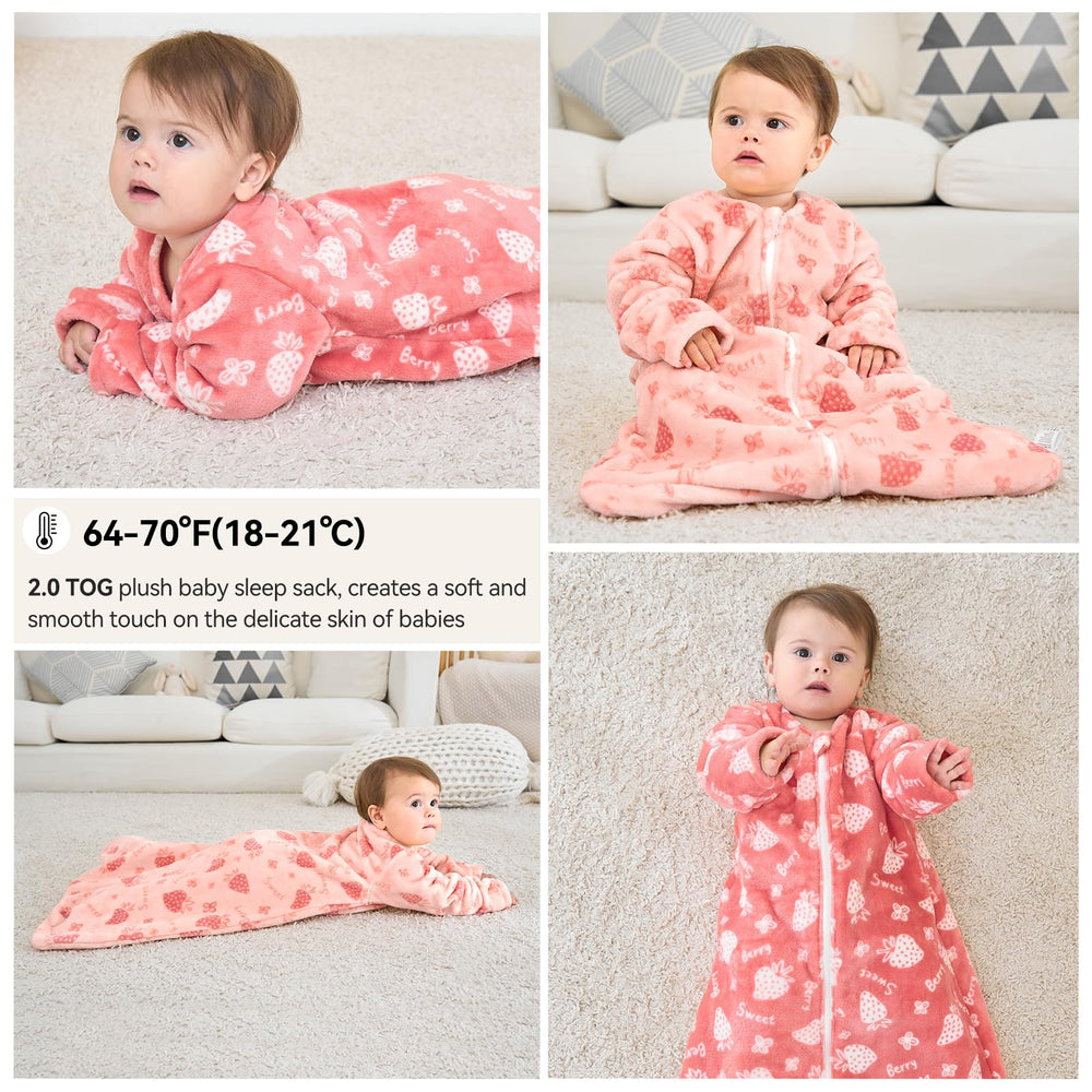 Unnivoll sleep sack on a baby in a cozy nursery scene