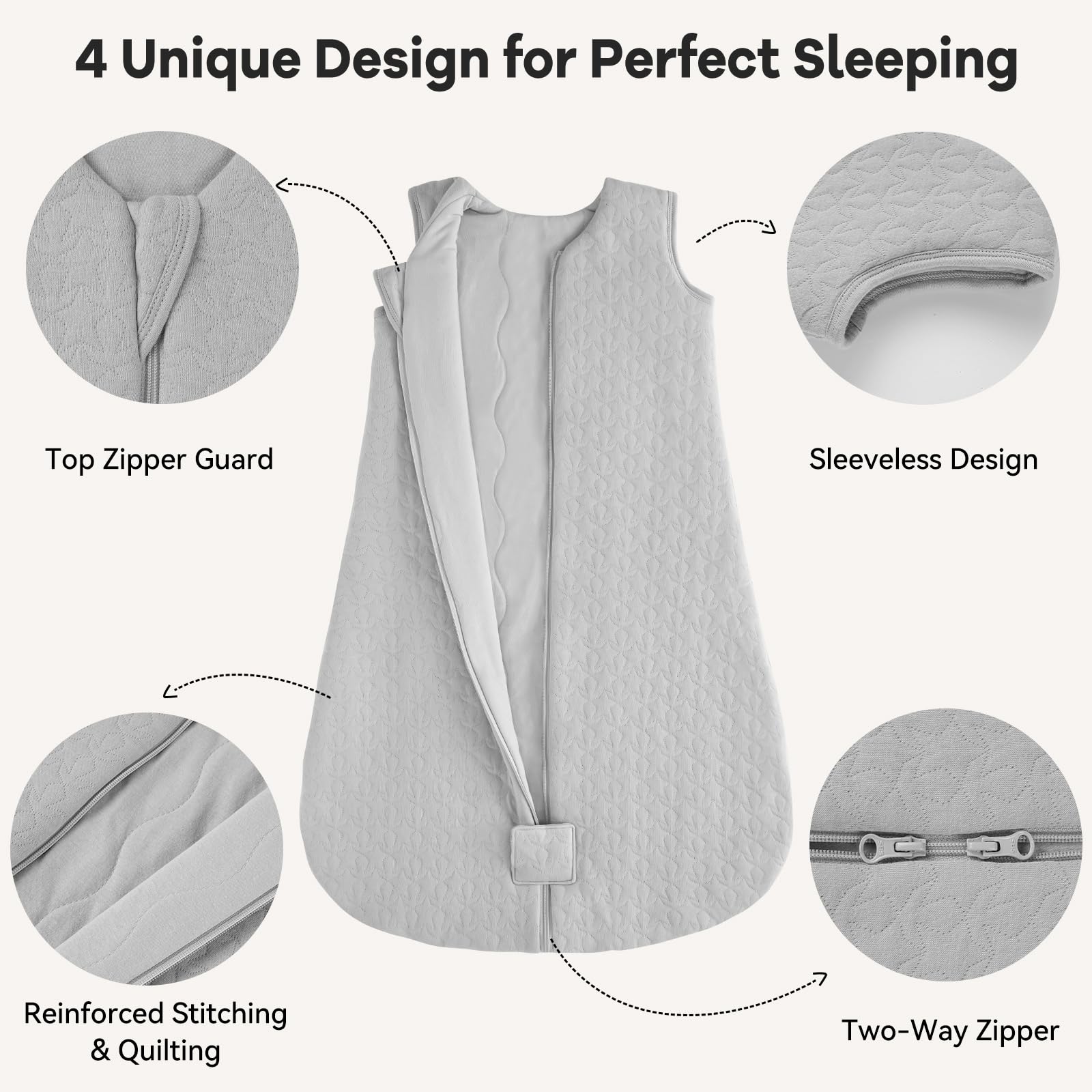 Unnivoll quilted design with even fill distribution for durability.