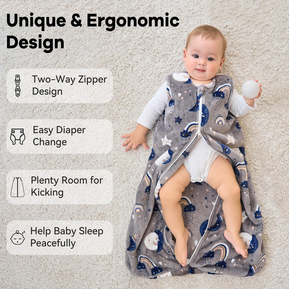 Unnivoll sleep sack interior fleece and roomy design support free leg movement