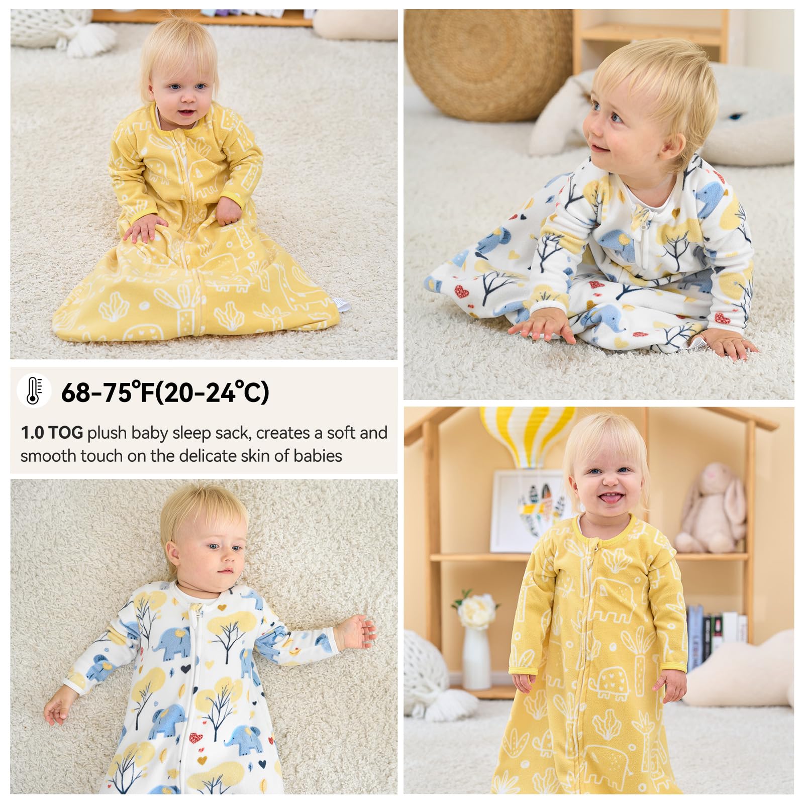 Unnivoll two-pack wearable blanket, machine washable for busy parents.