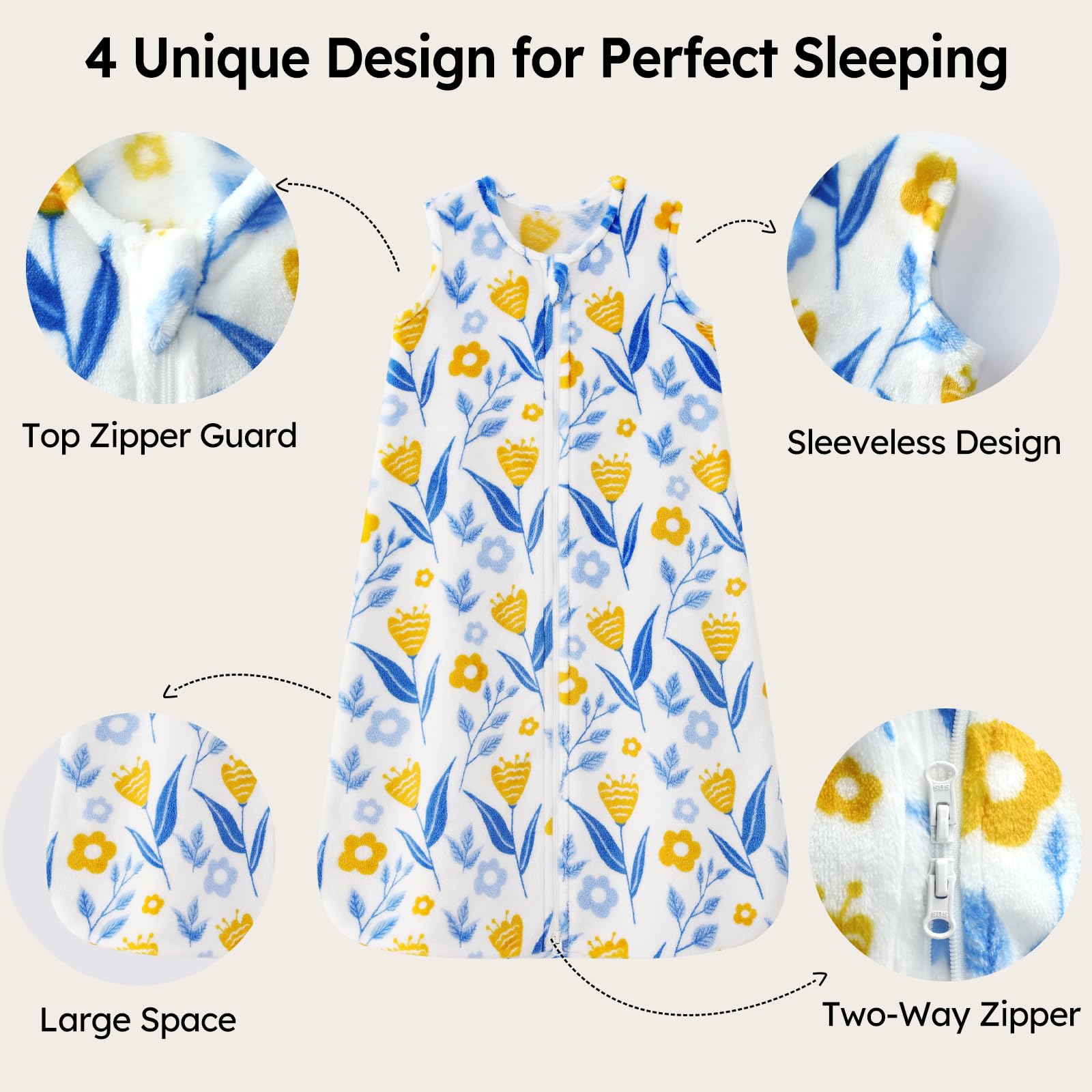 Unnivoll wearable blanket in soft fleece provides gentle skin friendly warmth