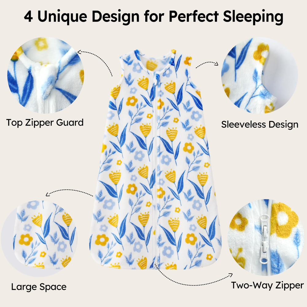 Unnivoll wearable blanket in soft fleece provides gentle skin friendly warmth