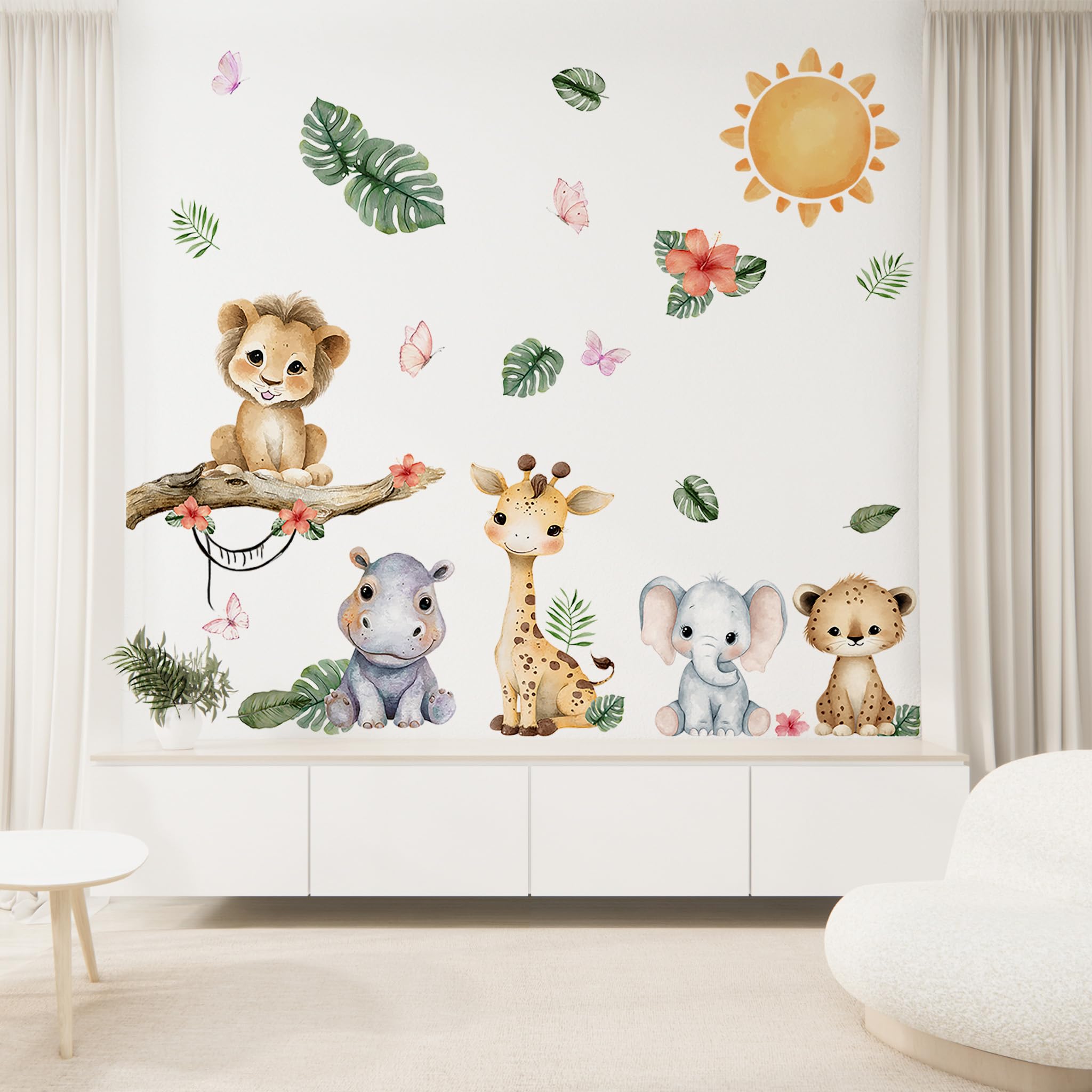 Unonede lion wall decals add bold character to nurseries and playrooms.