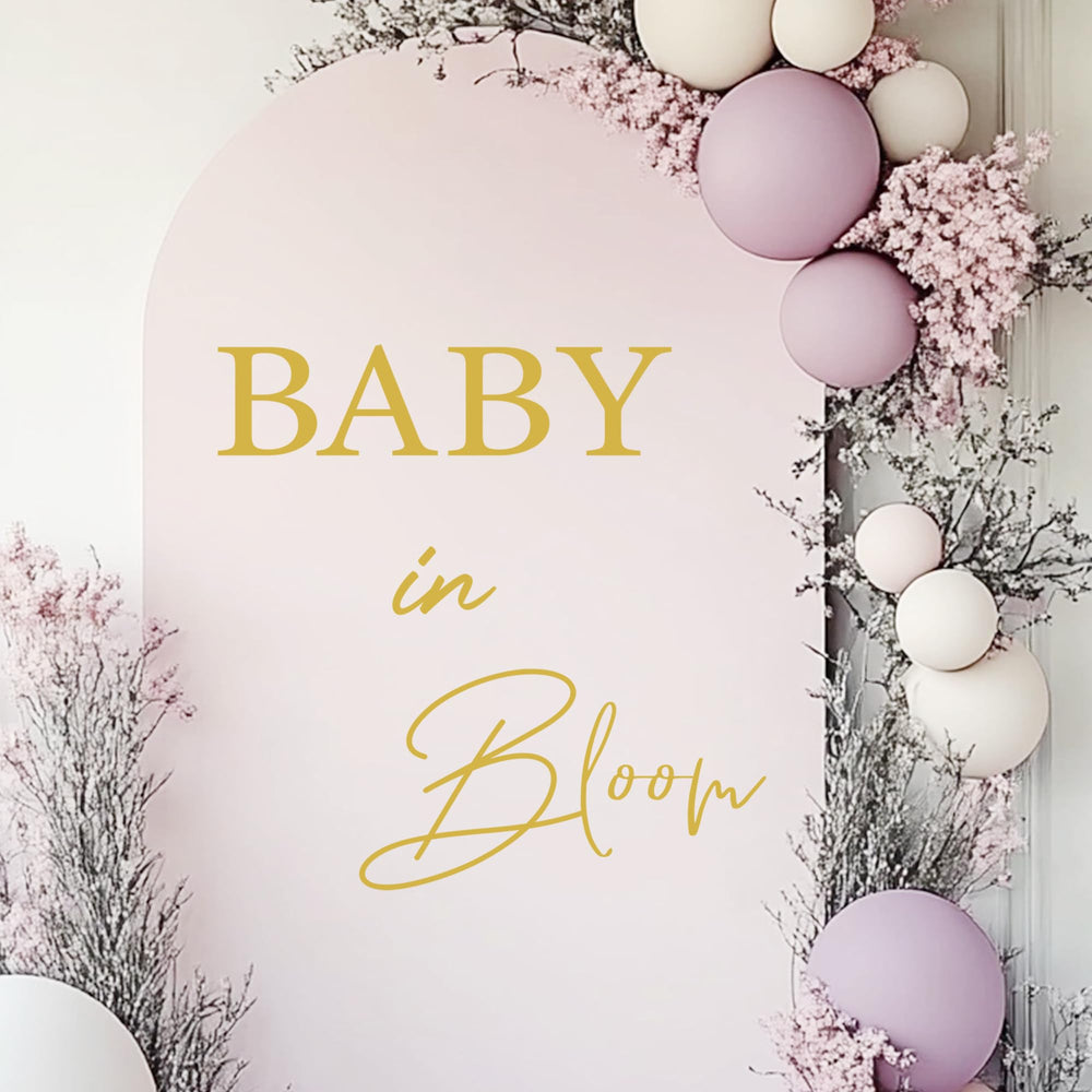 Unonede Baby in Bloom gold flower detail accent enhances decor with elegance