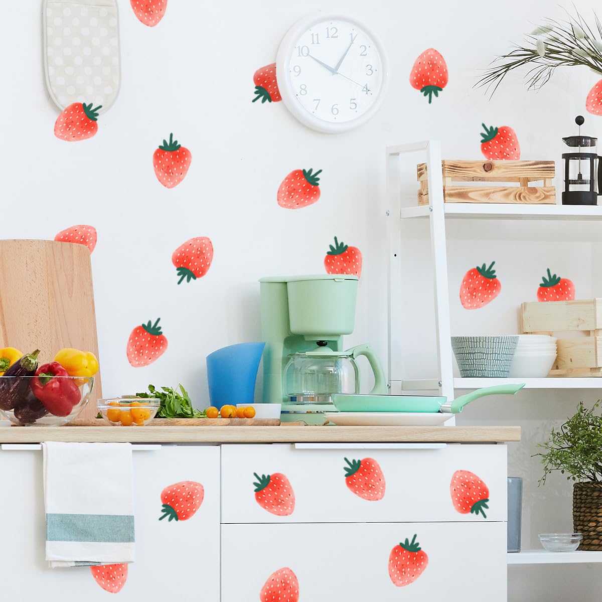 Unonede baby room strawberry wall decor adds cheerful charm.