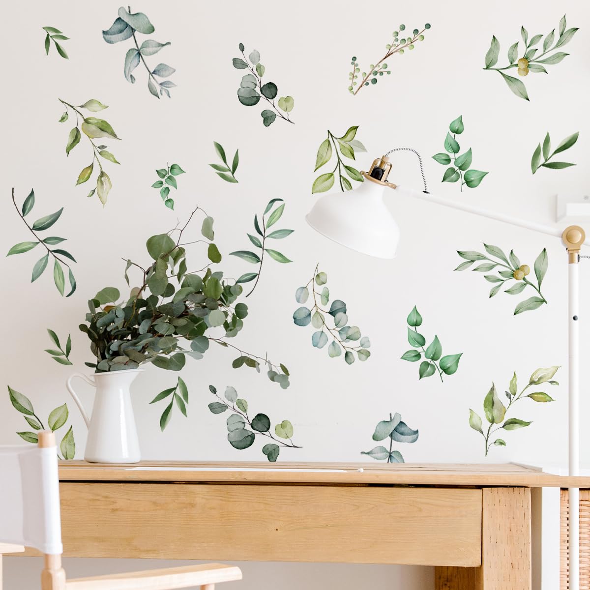 Unonede green leaf wall stickers ensemble add vibrant tropical energy to walls.