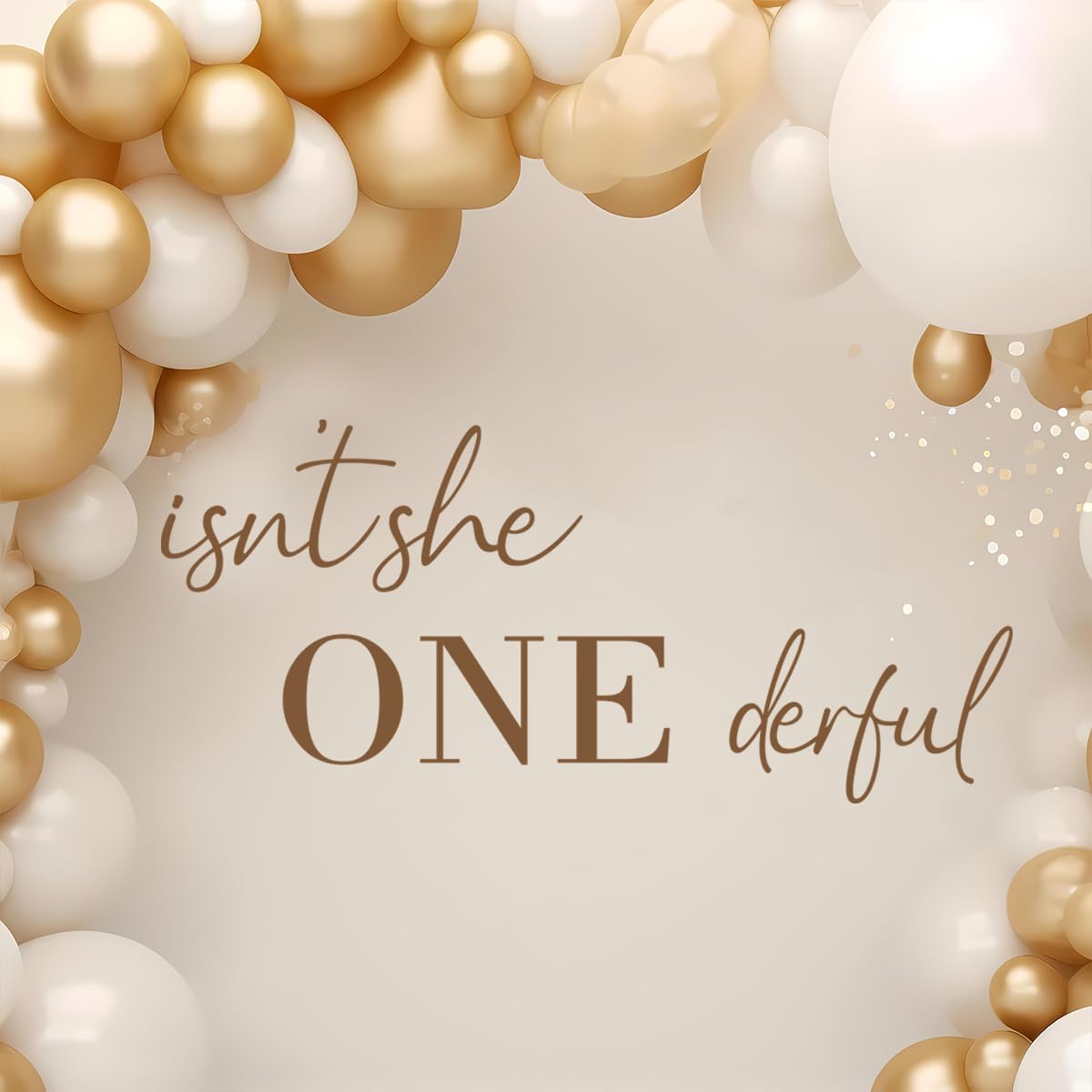 Unonede Isn't She Onederful balloon arch backdrop for easy, memorable baby photos.