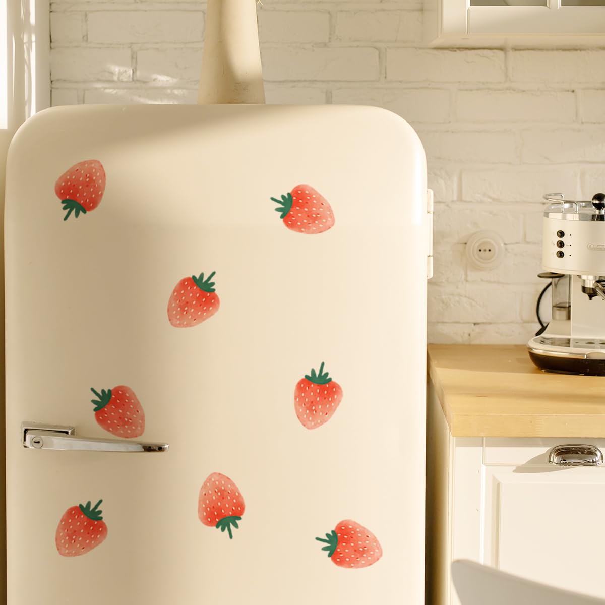 Unonede living room strawberry wall art enhances ambiance with bright fruit.