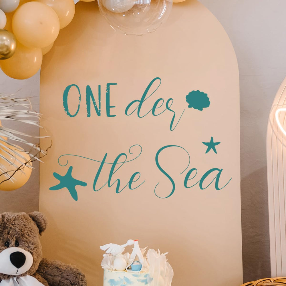 Unonede Oneder The Sea photo backdrop supports easy, memorable party photography