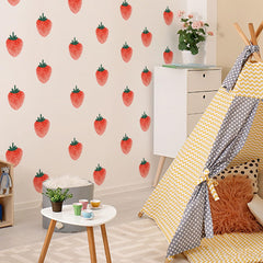 Unonede peel-and-stick strawberry wall art is easy to apply and remove.
