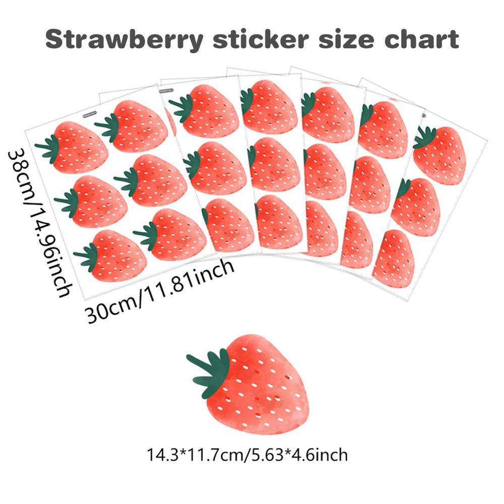 Unonede nursery strawberry decals create a sweet, calming backdrop for babies.