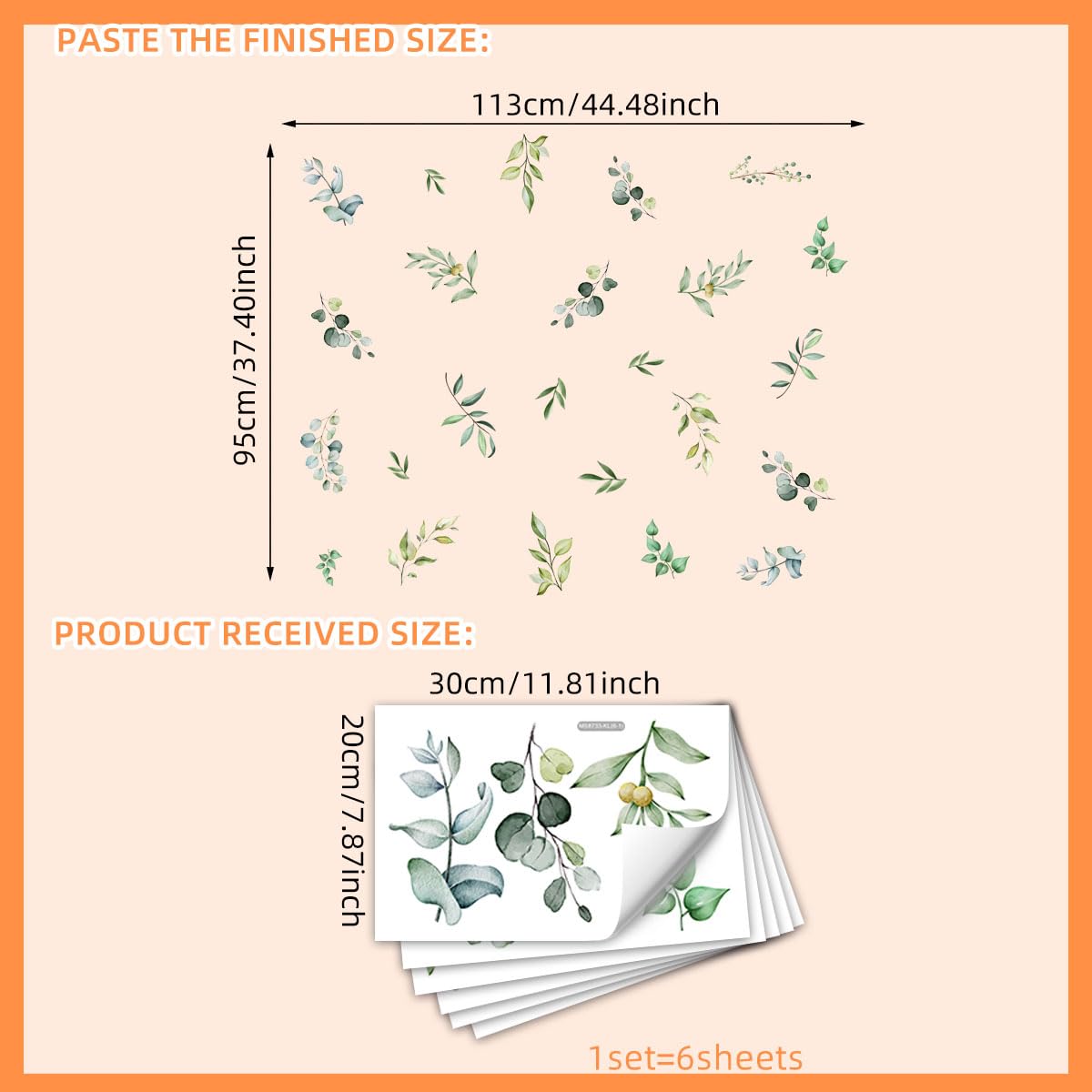 Unonede tropical leaf wall decal creates a calming jungle vibe for living spaces.