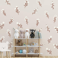 Unonede watercolor flower wall stickers set adds soft, vibrant color to walls.