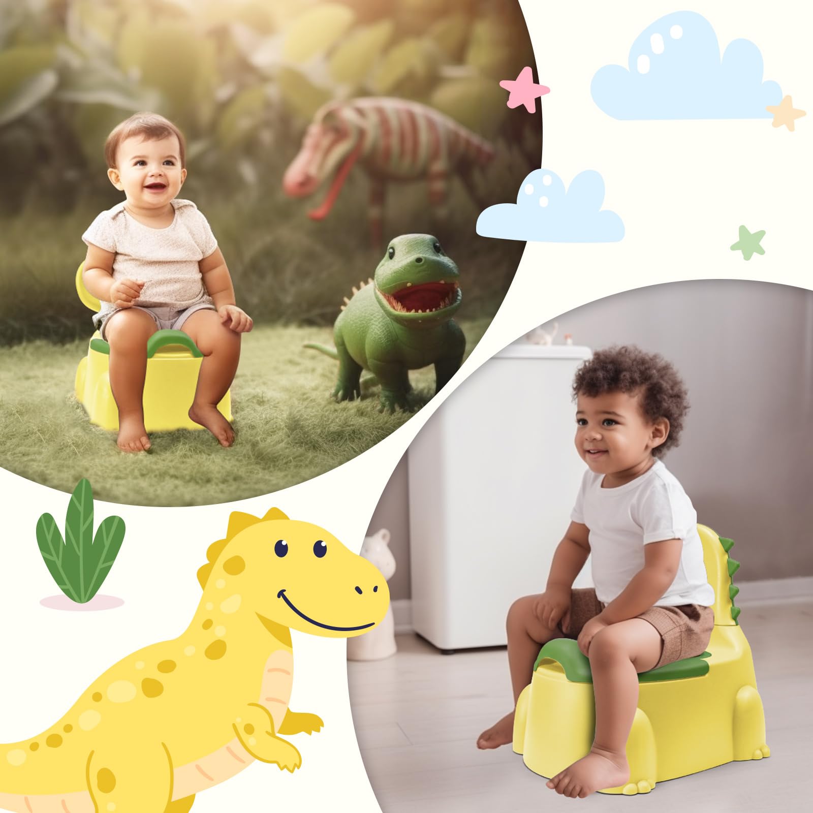 Unseki easy-clean-inner-wall potty seat for quick wipes
