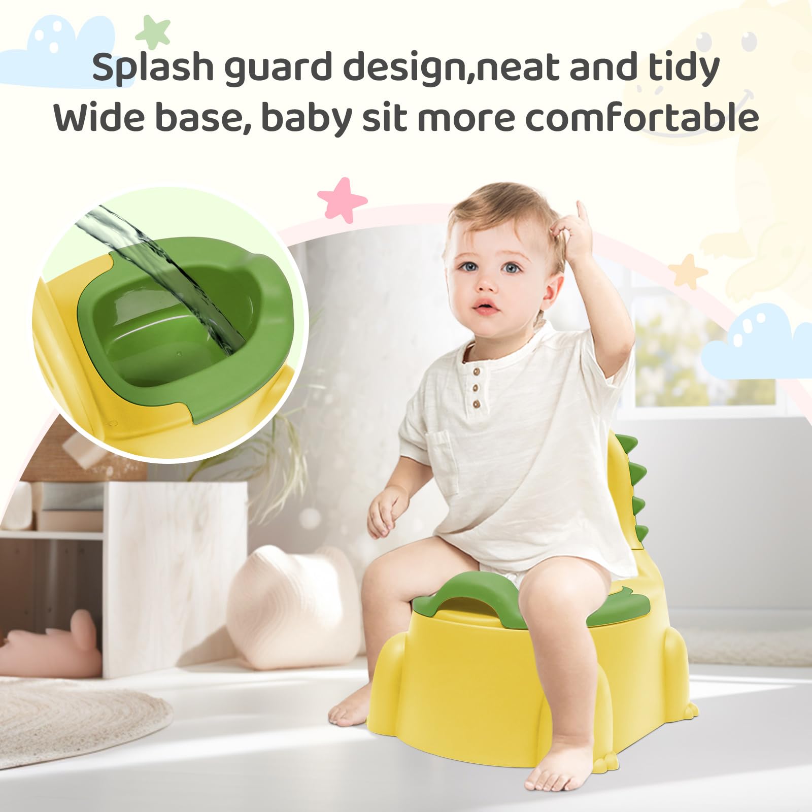 Unseki non-slip-legs potty seat stays stable on any surface