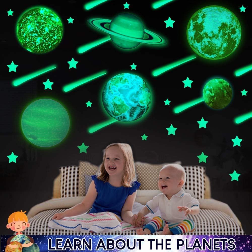UNTOLD PLANETS sun moon Pluto stickers for kids' space-themed room