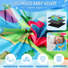 UNTREE toddler airplane bed showing sturdy 3-layer design and anti-slip bottom