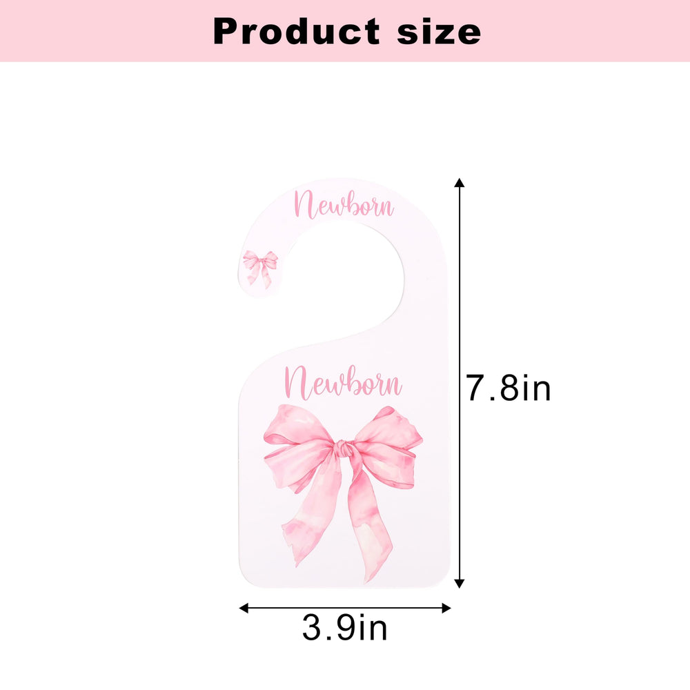 UOAOU bow-nursery-closet-divider-pink close-up highlights butterflies and florals.