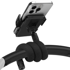 Uogw stroller phone holder with flexible gooseneck for easy positioning
