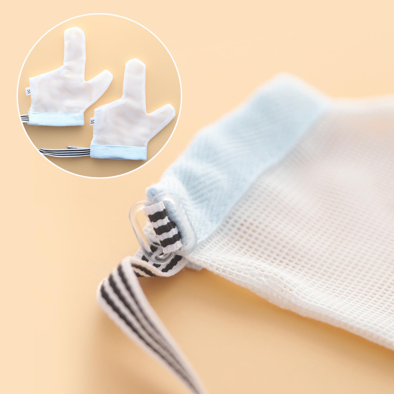 UOMIO guard close-up showing soft fabric and secure closure