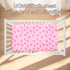 UOMNY 360-degree wrap crib sheet securing the mattress for all sleep positions.